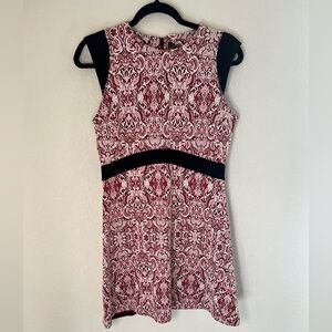Zara Red and Black Patterned Dress NWT